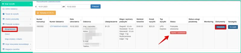 Jak anulować etykietę?