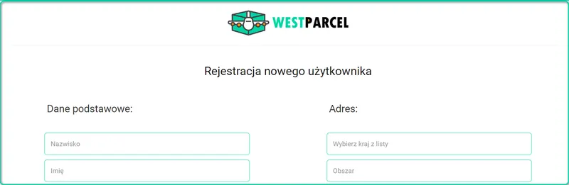 West Parcel Poland Rejestracja na stronie