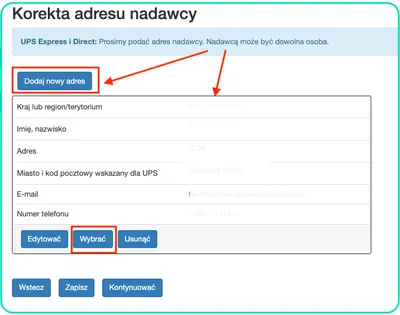 Załatwianie paczek Konsolidacji Direct