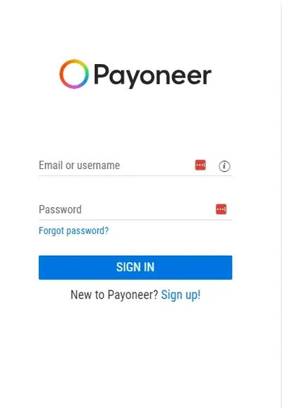 Jak doładować konto za pomocą Payoneer