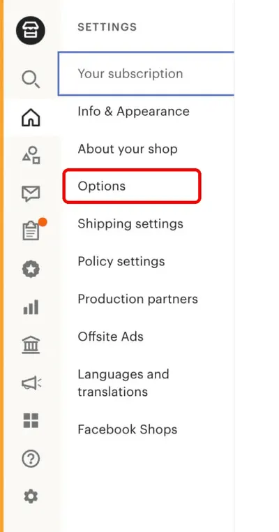 Налаштування магазину Etsy